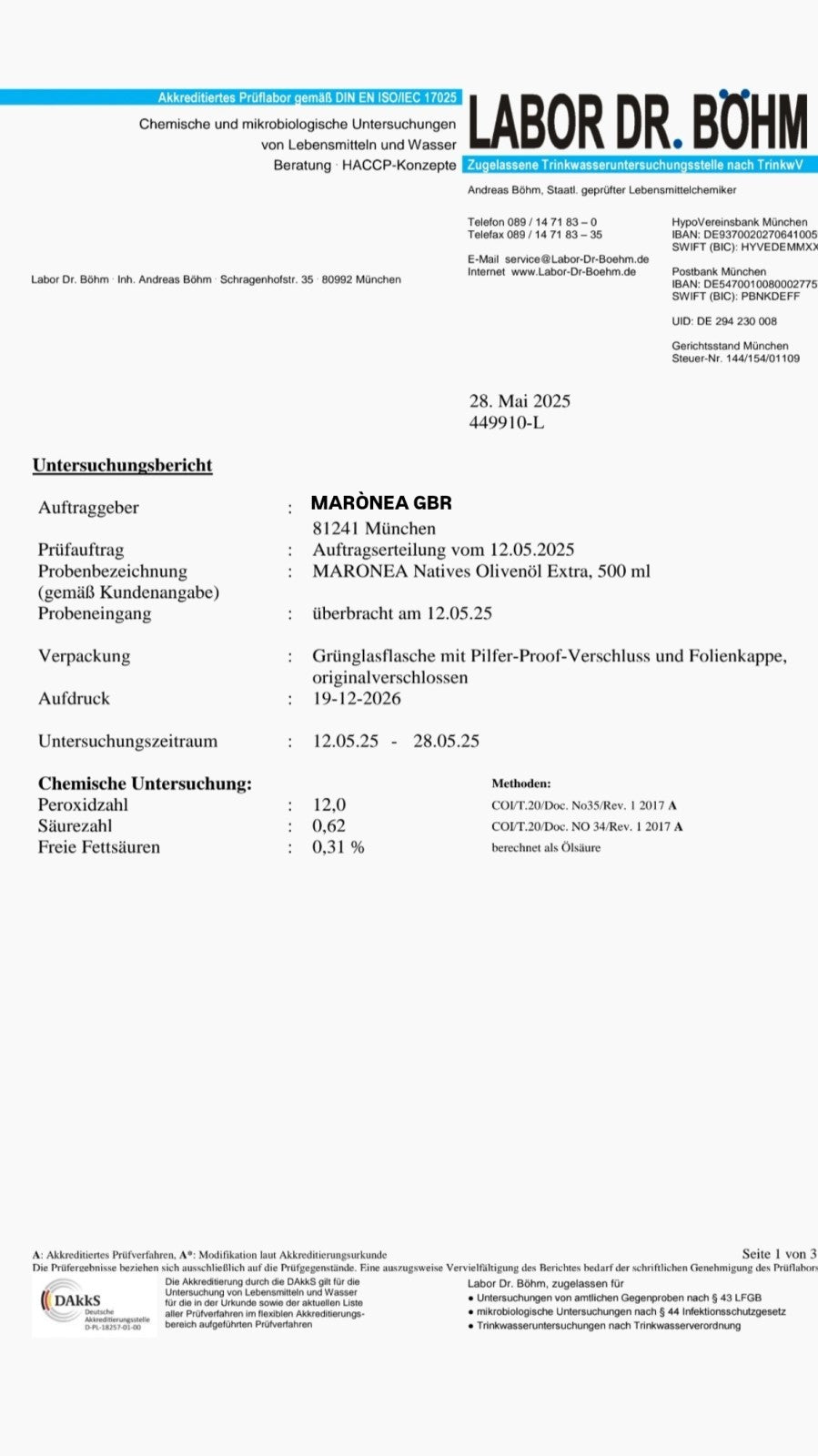 MARÓNEA Premium Natives Olivenöl Extra 500ml kaltgepresst Griechenland 🇬🇷